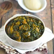 Eru and water fufu from Ambassade Gourmet